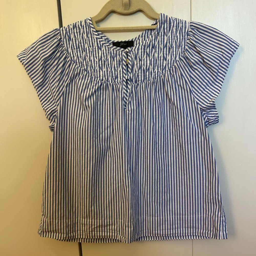 J.Crew short-sleevestriped top Size XXS